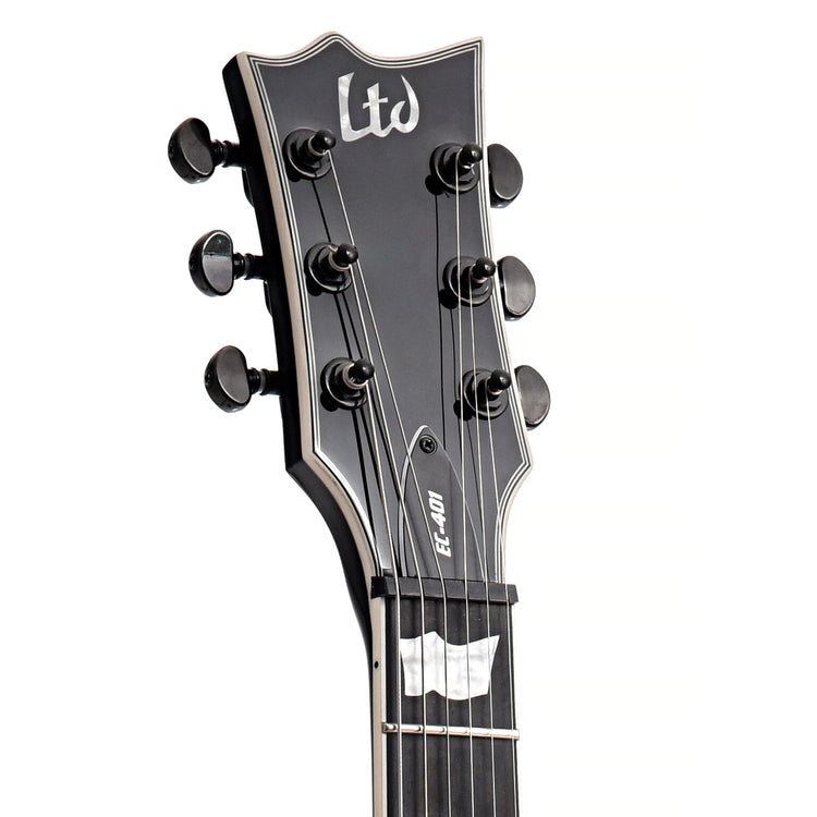 Front headstock of ESP LTD EC-401 Electric Guitar, Black