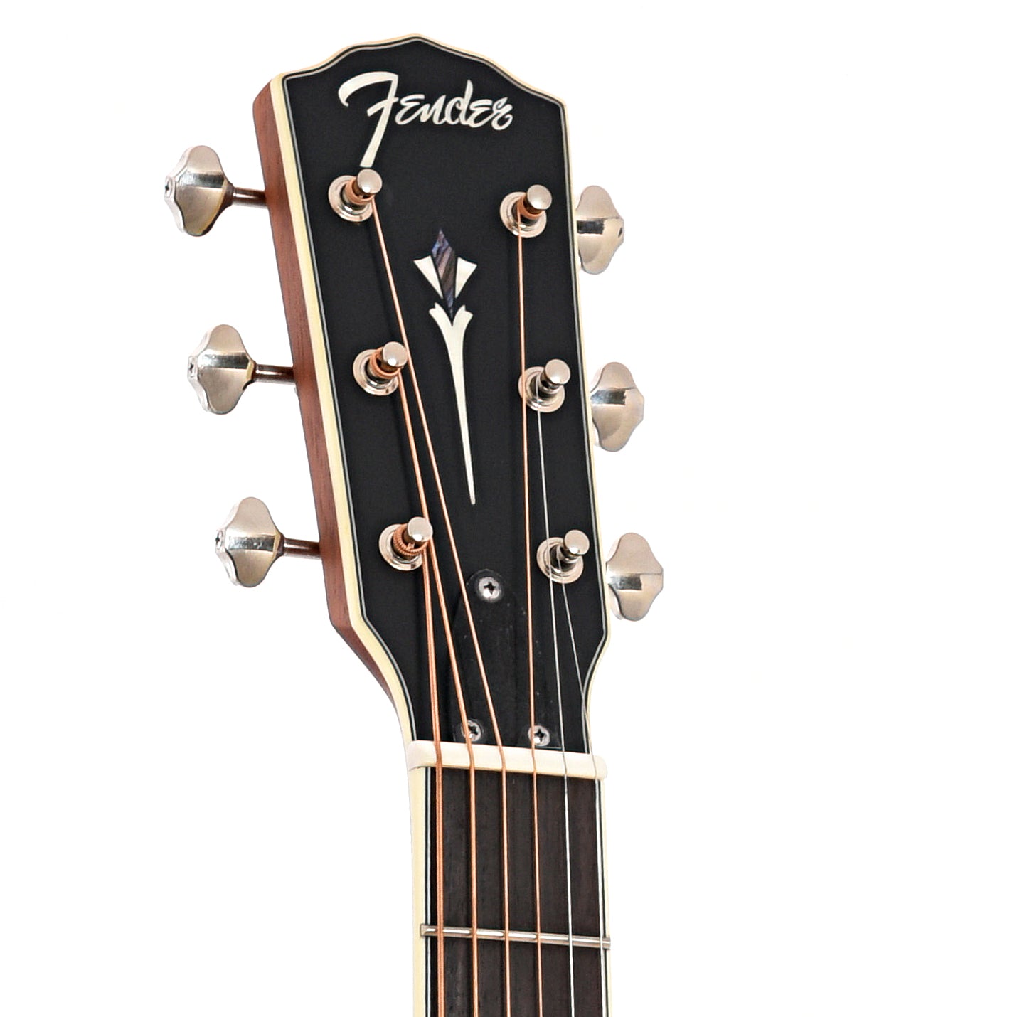 Front headstock of Fender PR-180E Roundneck Resonator 