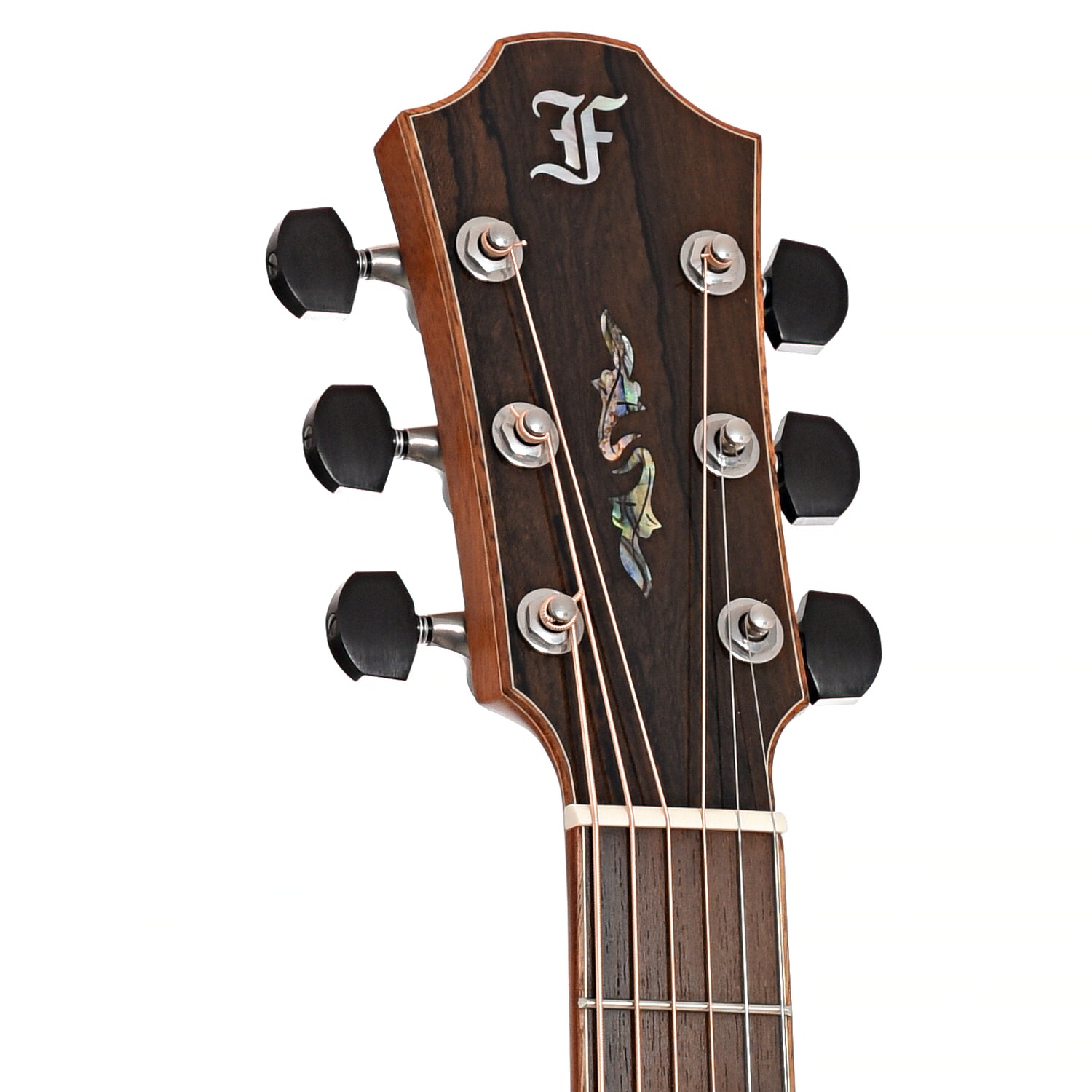 Front headstock of Furch Red OM-LR Acoustic