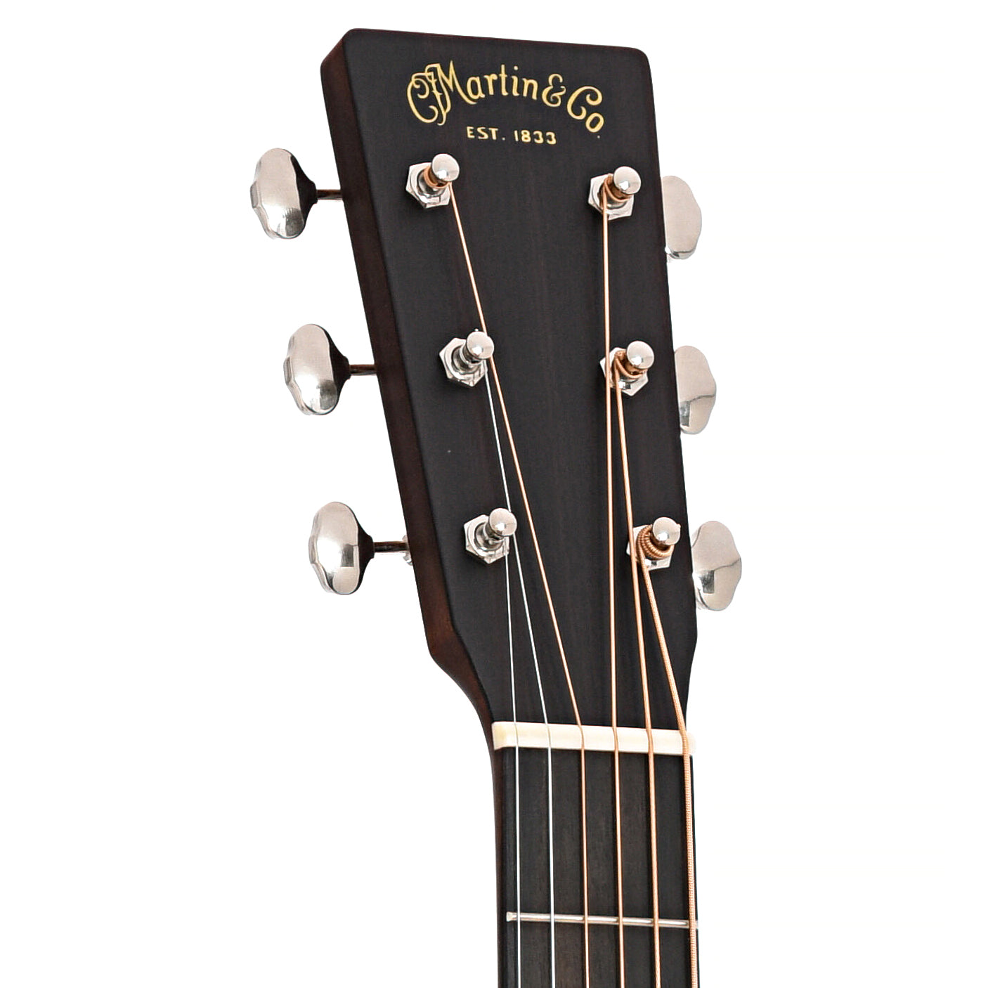 Front headstock of Martin D-18 Lefthanded Guitar