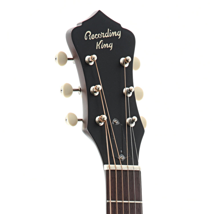 Front Headstock of Recording King Series 11 All Solid 000 Acoustic Guitar