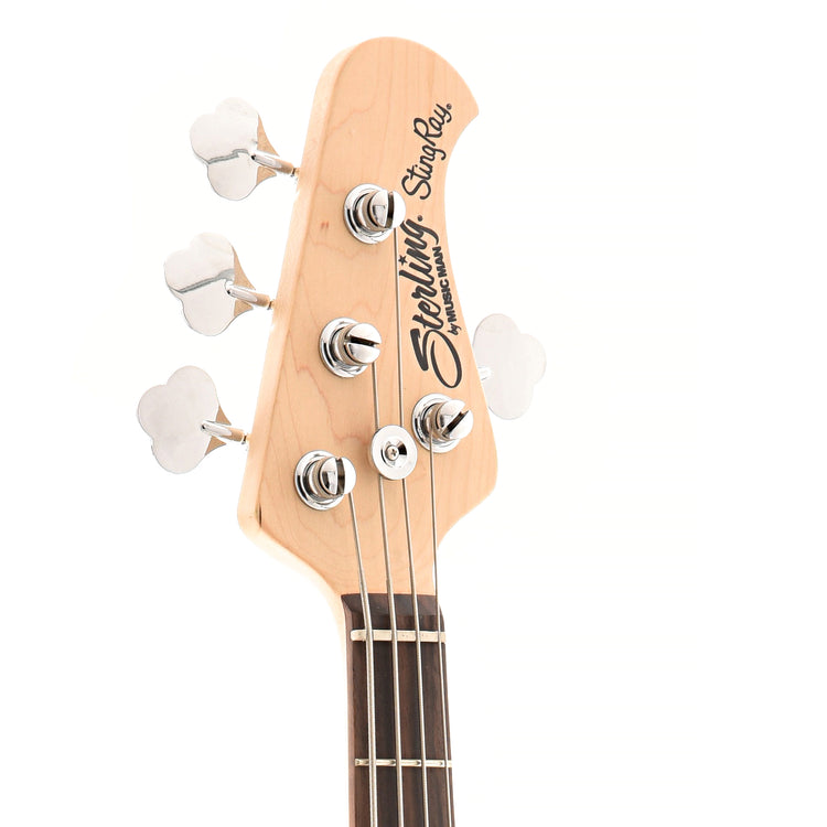 Front Headstock of Sterling by Music Man Short Scale StingRay Bass