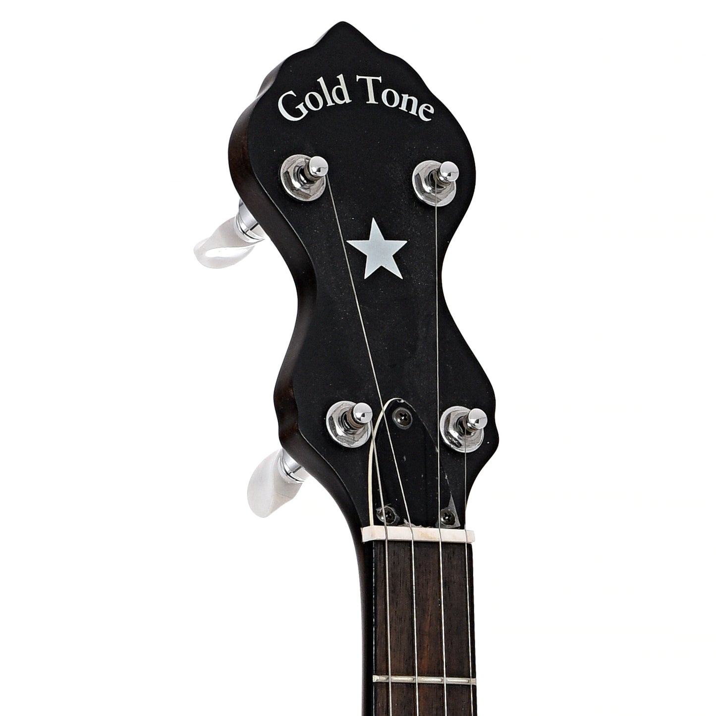 Front headstock of Gold Tone CCOT Cripple Creek