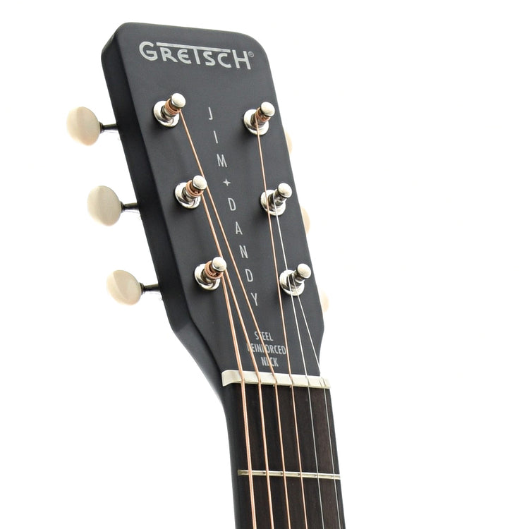 Front Headstock of Gretsch G9500 Jim Dandy Flat Top Acoustic Guitar