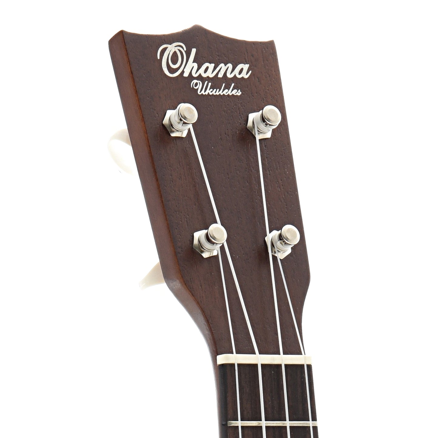 front headstock of Ohana Vintage SK-38 Premium-Grade Mahogany Soprano Ukulele