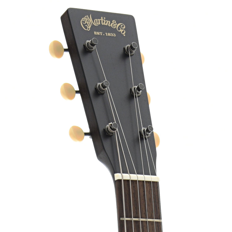 Front Headstock of Martin 000-17E Black Smoke Guitar