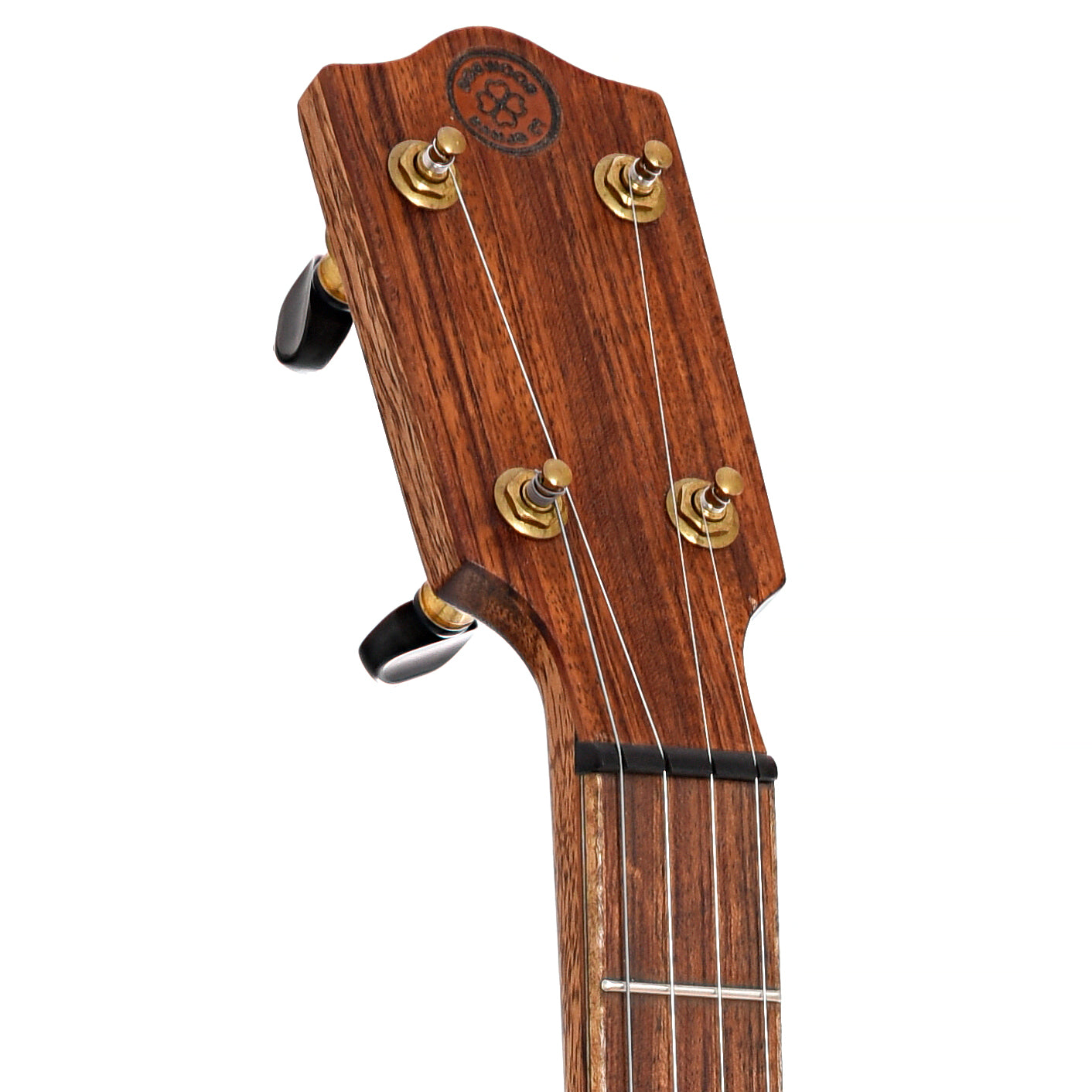Front headstock of Dogwood Banjo Co. Custom Mano 12"