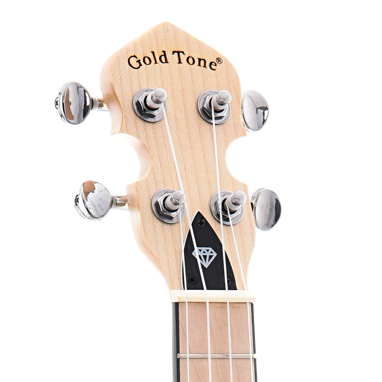 Front Headstock of Gold Tone Little Gem Light-Up Banjo Ukulele 