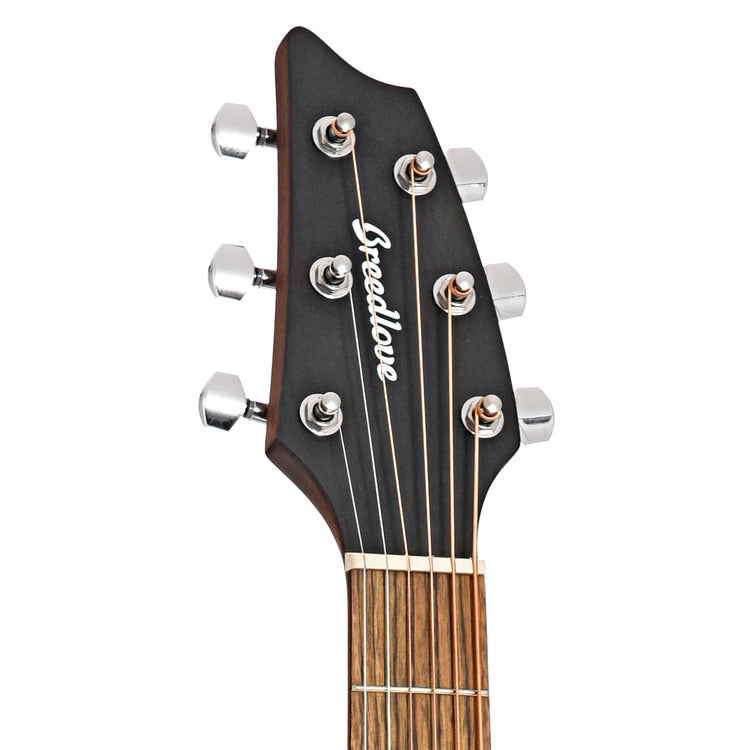 Front headstock of Breedlove Eco Collection Discovery S Concert LH European-African Mahogany