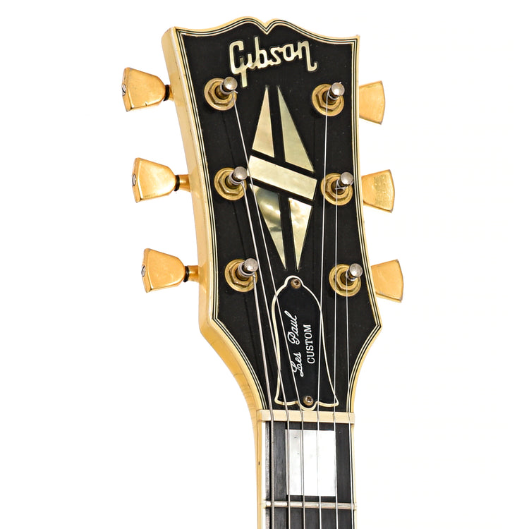 Front headstock of Gibson Les Paul Custom 