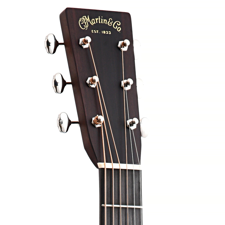 Front Headstock of Martin Custom Herringbone 28 Style Dreadnought Guitar 