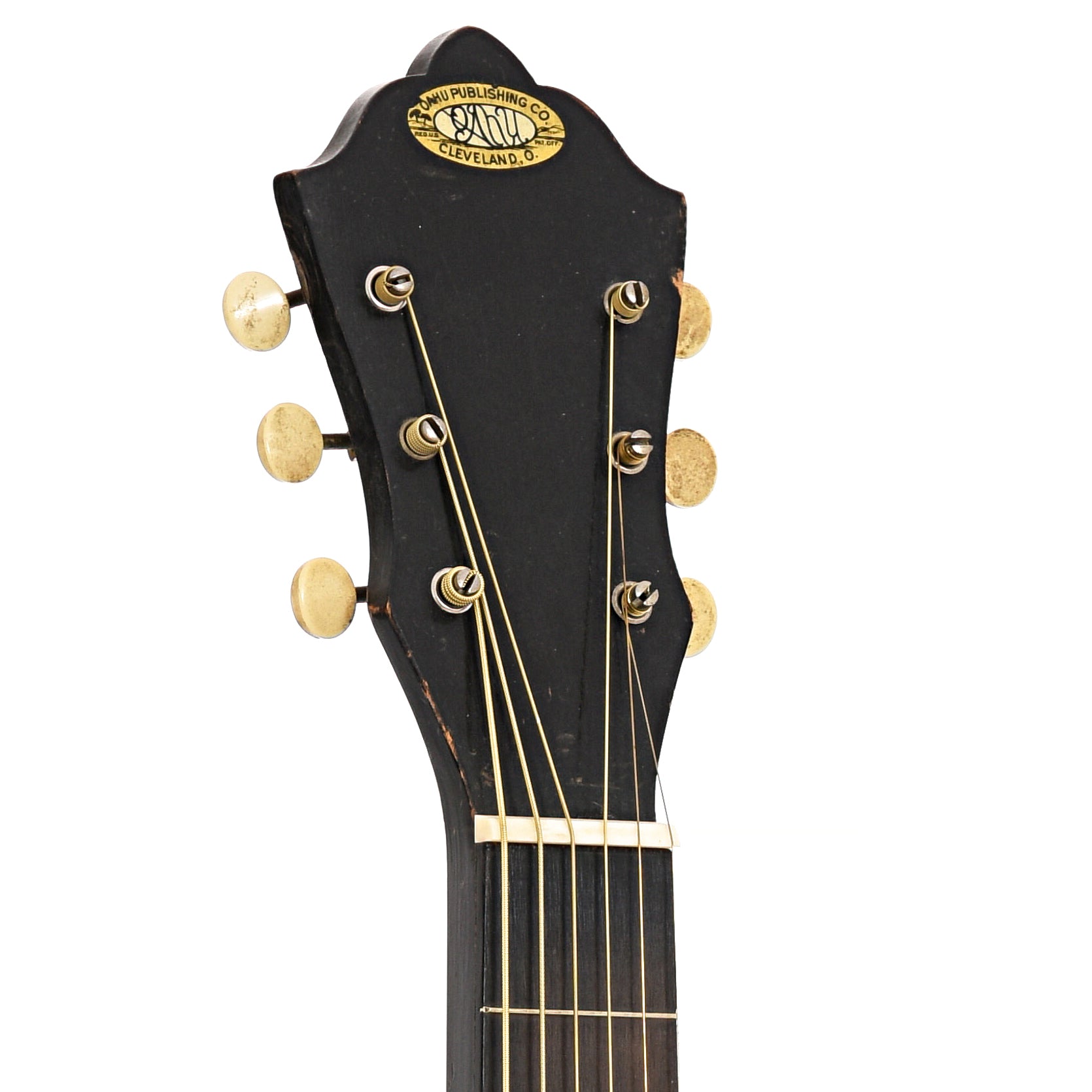Front headstock of Oahu 66K Squareneck Hawaiian Guitar