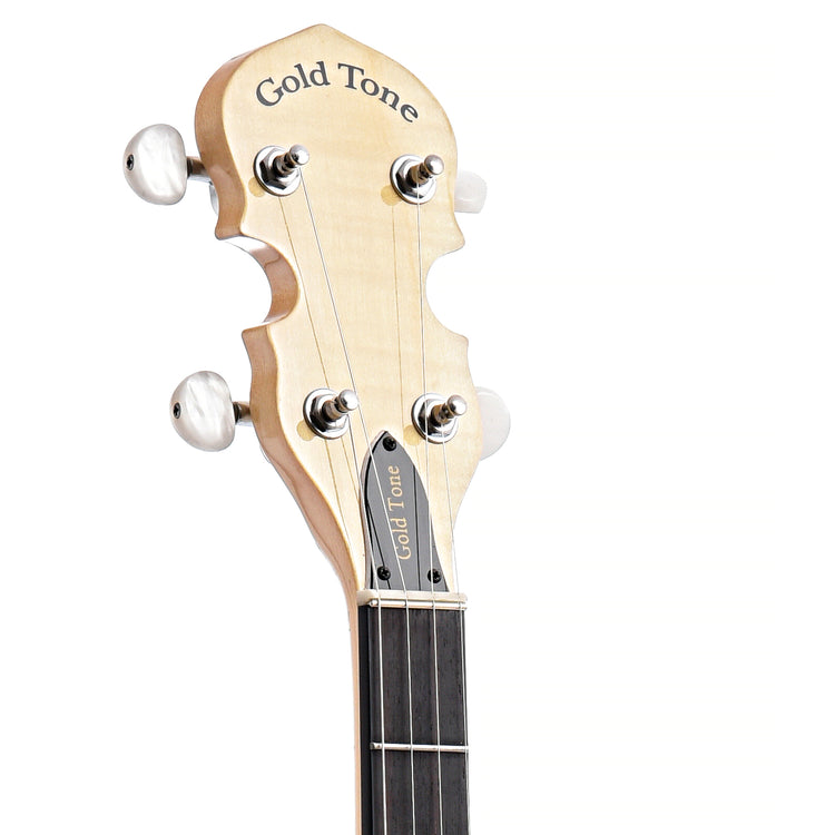 Front Headstock of Gold Tone CC-100 Cripple Creek Openback Banjo