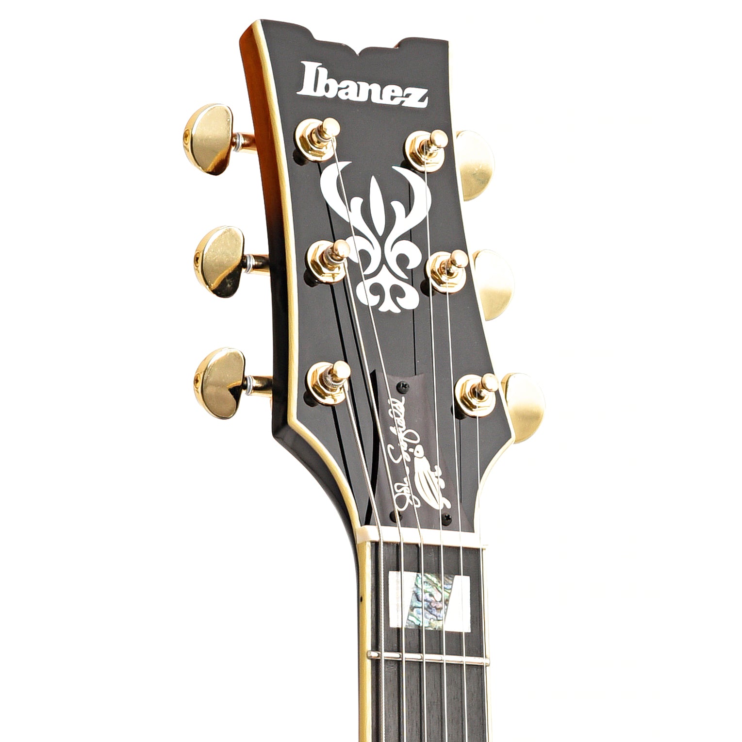 Front Headstock of Ibanez JSM10 Semi-Hollowbody Guitar