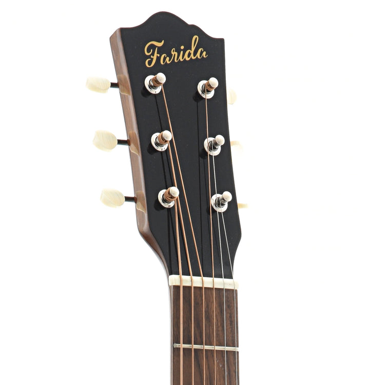 Front Headstock of Farida Old Town Series OT-62 VBS Acoustic Guitar