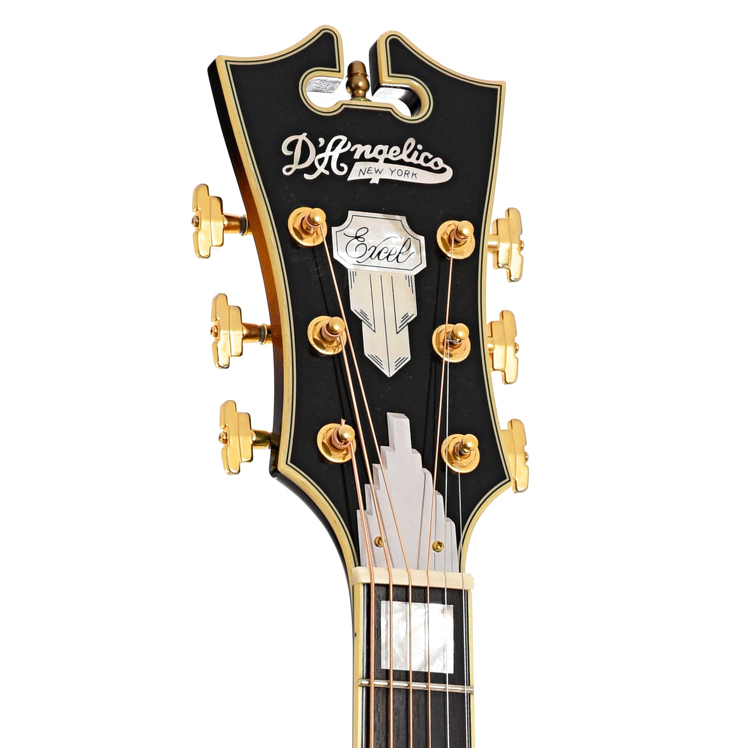 front headstock of D'Angelico EX-63 Archtop Acoustic Guitar