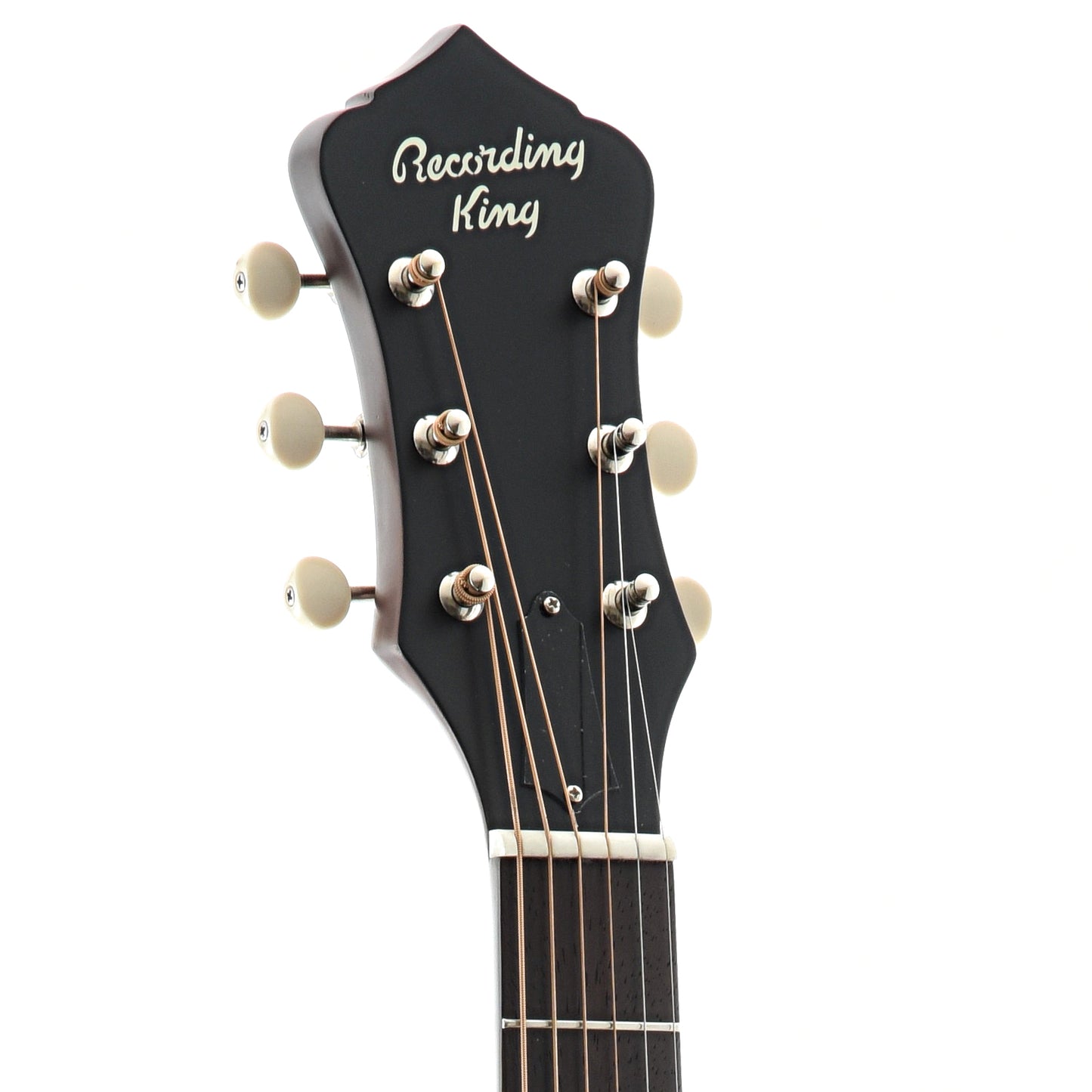 Front Headstock of Recording King Series 11 All Solid Single 0 Acoustic Guitar