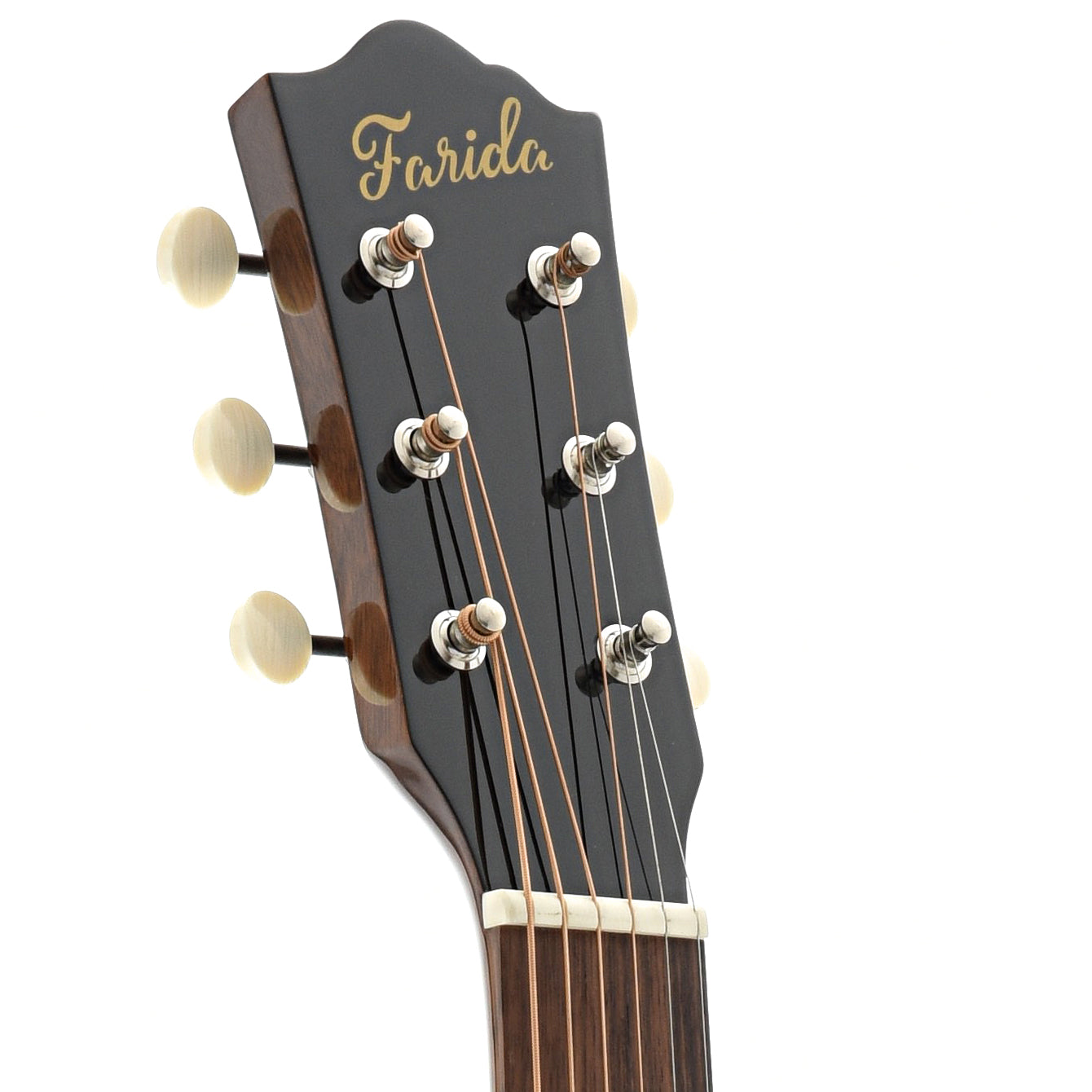 Front Headstock of Farida Old Town Series OT-12 VBS Acoustic Guitar