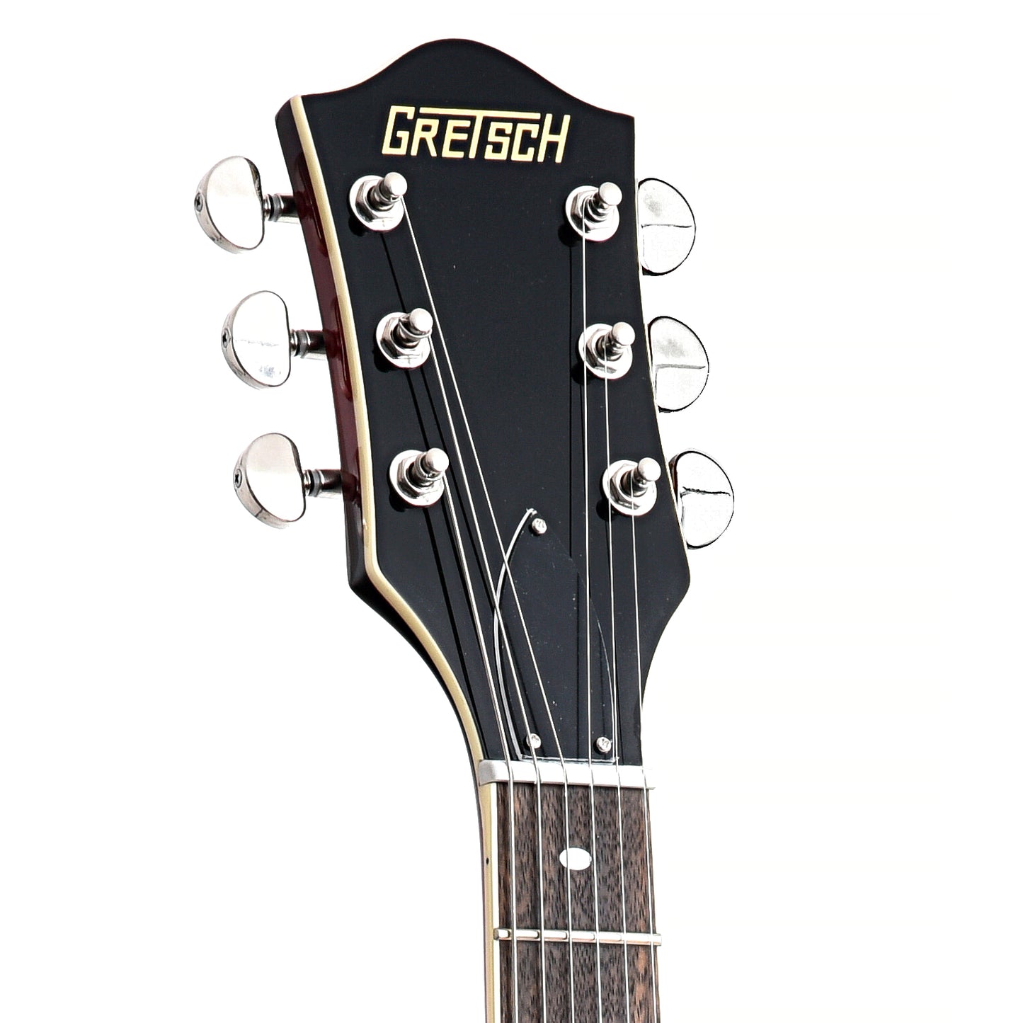 Front headstock of Gretsch G2622-P90 Streamliner Center Block Double-Cut P90 with V-Stoptail