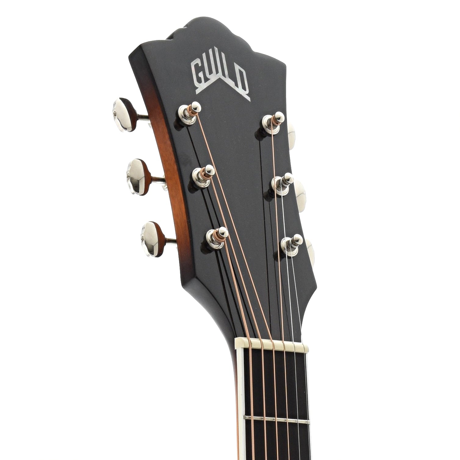 Front Headstock of Guild F-250CE Archback Deluxe Jumbo Cutaway Acoustic Guitar