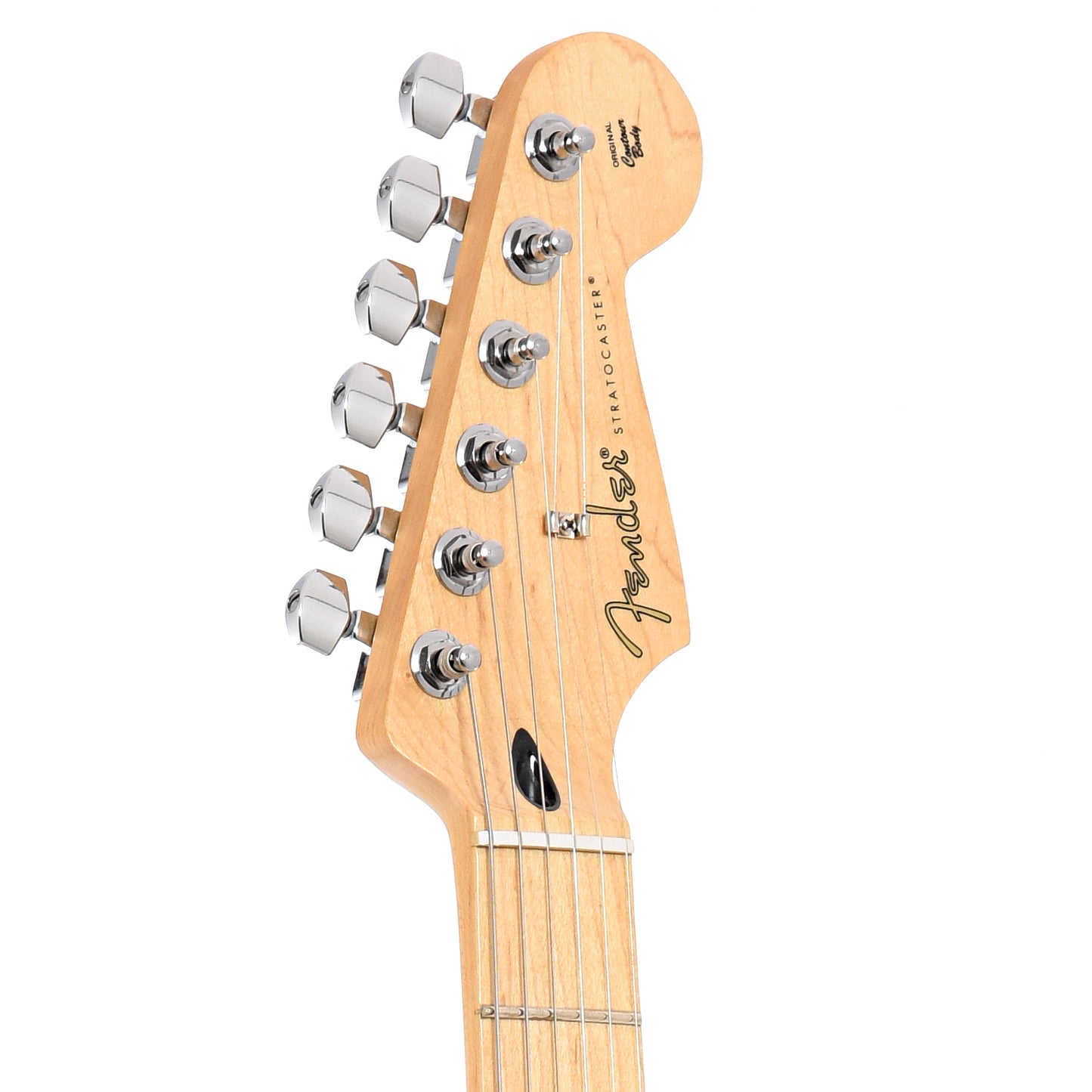Front headstock of Fender Player Stratocaster, Black