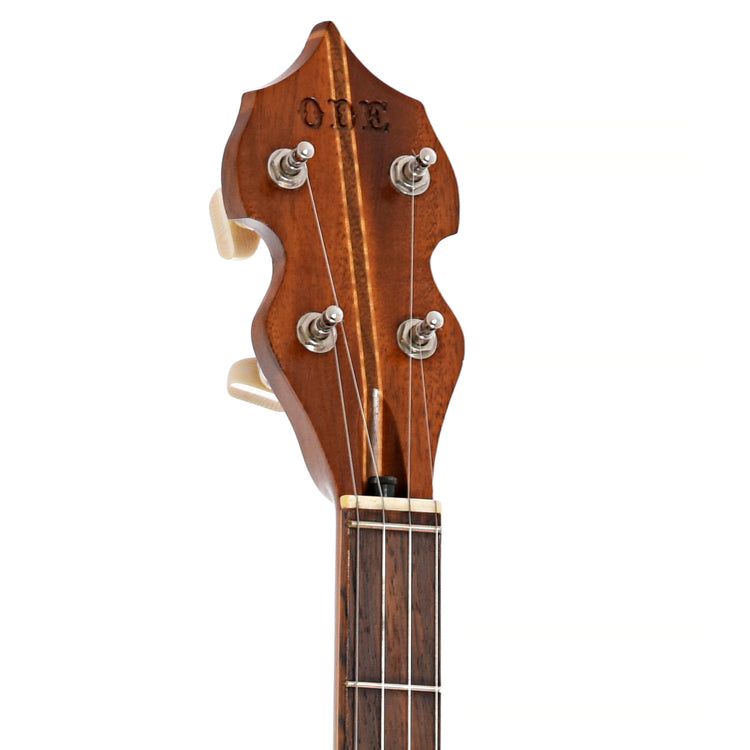 Front headstock of Ode Model 33 Extra Longneck Banjo