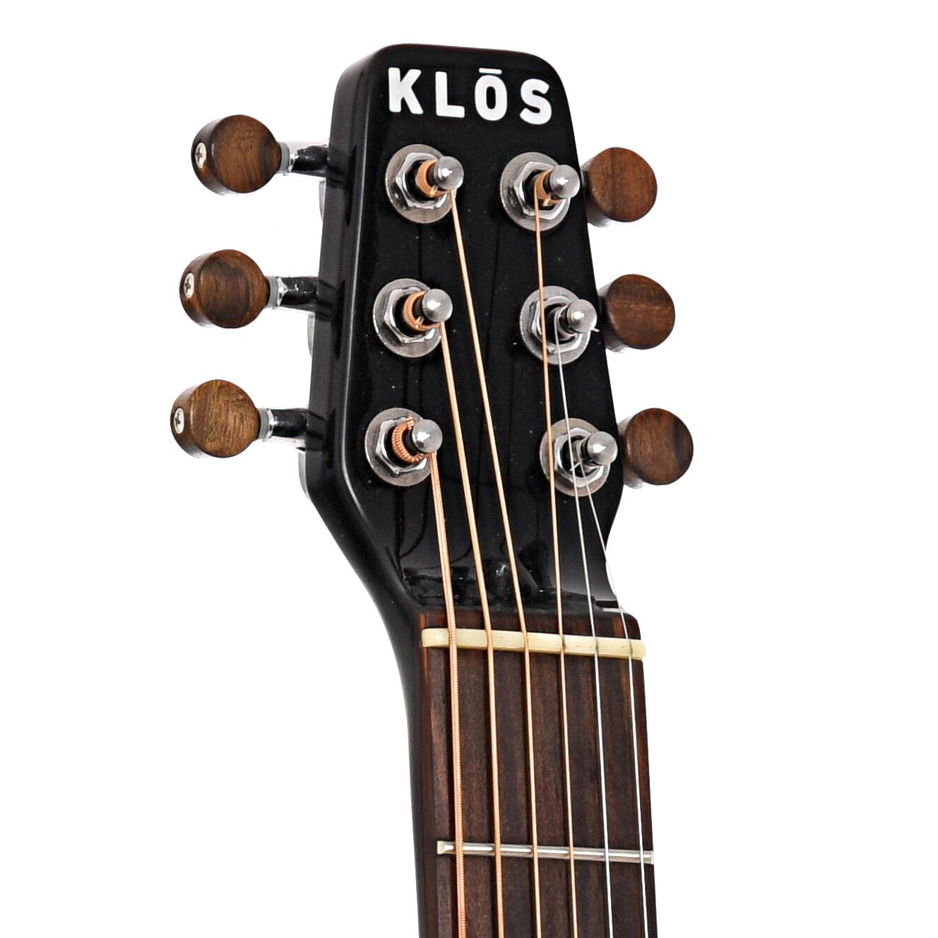 Front head stock of Klos Hybrid Custom Travel Guitar