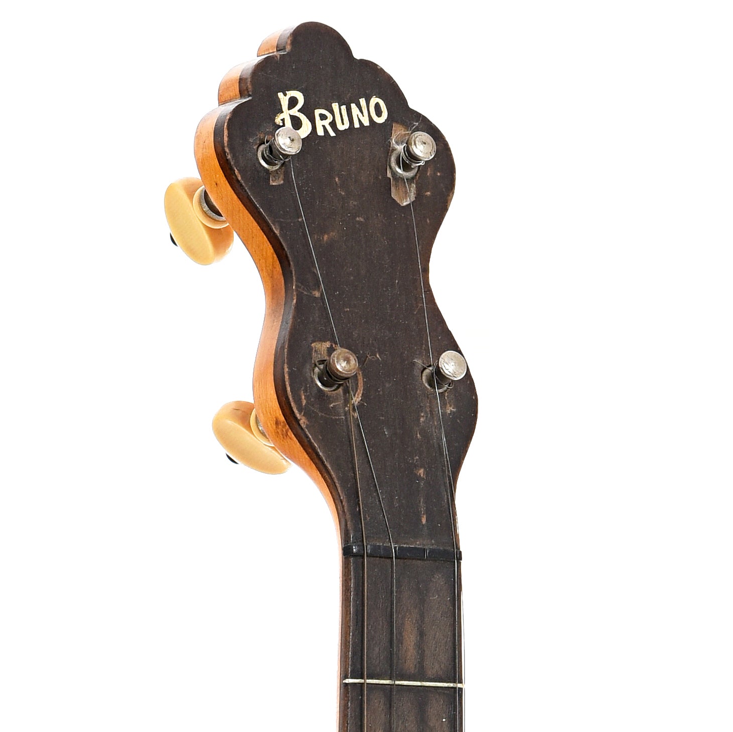 Front headstock of Bruno Tenor Banjo