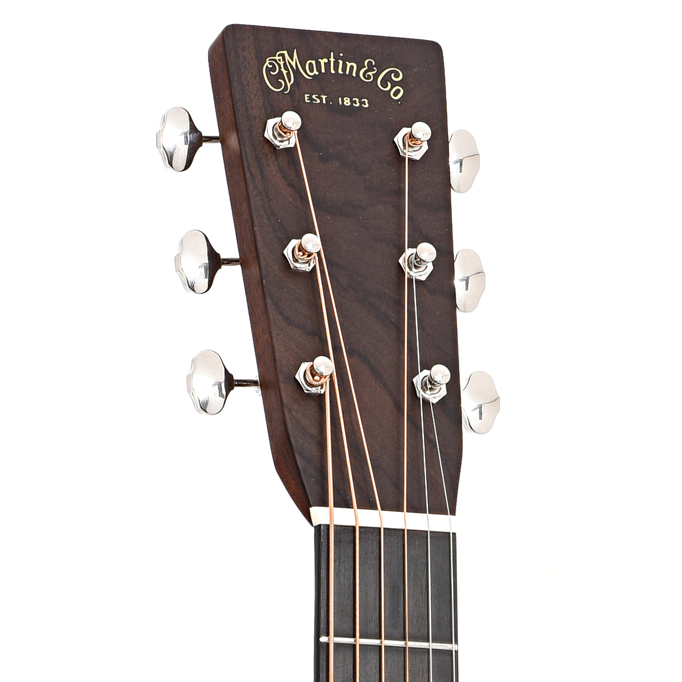 Front headstock of Martin Custom 000 Cutaway with Great Lakes Inlay