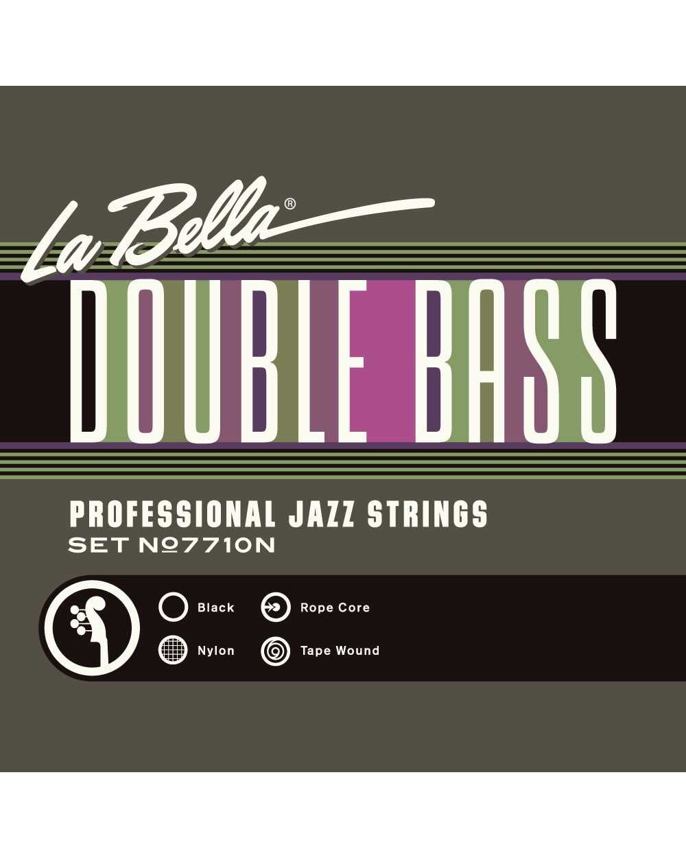 Image 1 of La Bella 7710N Professional Jazz Series Black Nylon Tape Wound Upright Bass Strings - SKU# LB7710 : Product Type Strings : Elderly Instruments