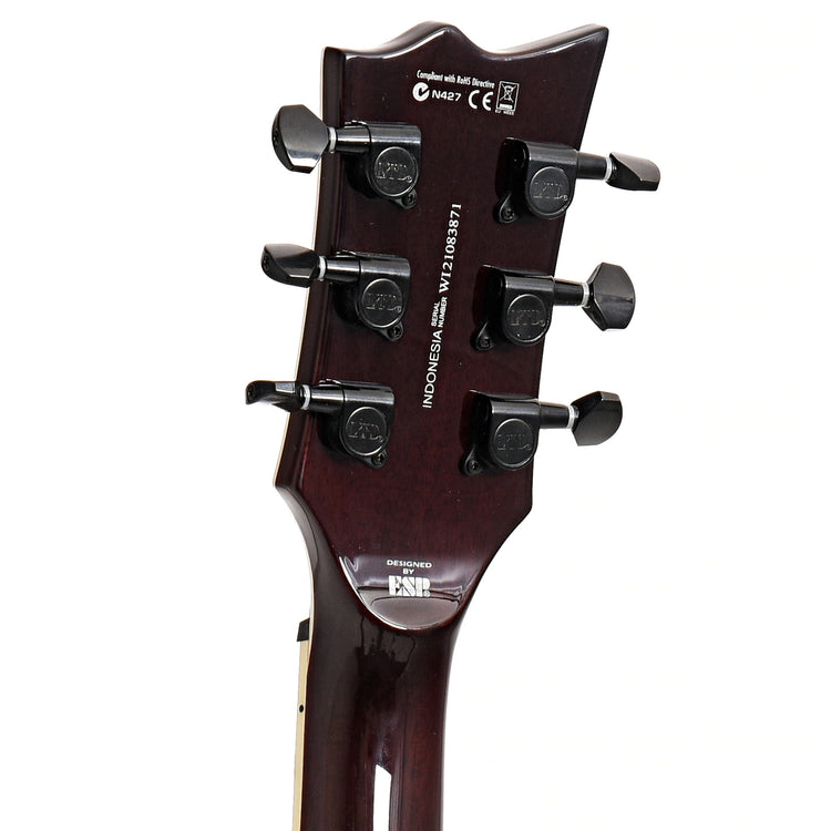 Image 8 of ESP LTD Viper-256 Quilted Maple Dark Brown Sunburst Electric Guitar, Left Handed - SKU# VIPER256L-QMDBSB : Product Type Solid Body Electric Guitars : Elderly Instruments