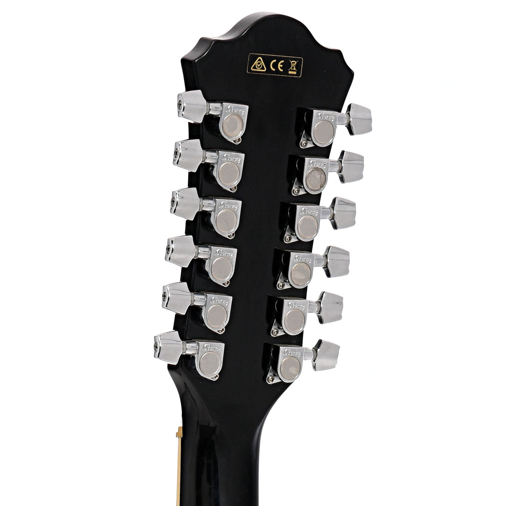 Back headstock of Ibanez AFF1812F BK1203 12-String Acoustic Guitar