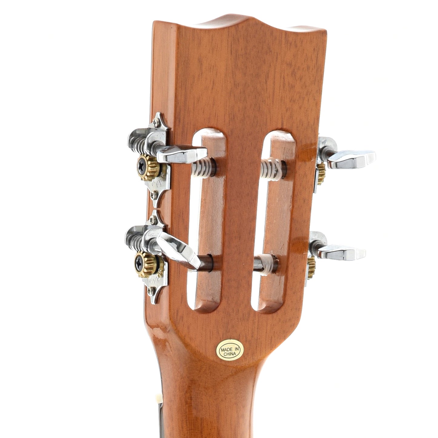 back headstock of Ohana BKT-250G Tenor Scale Baritone Ukulele