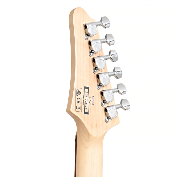 back headstock of Ibanez AZES31 Electric Guitar, Ivory