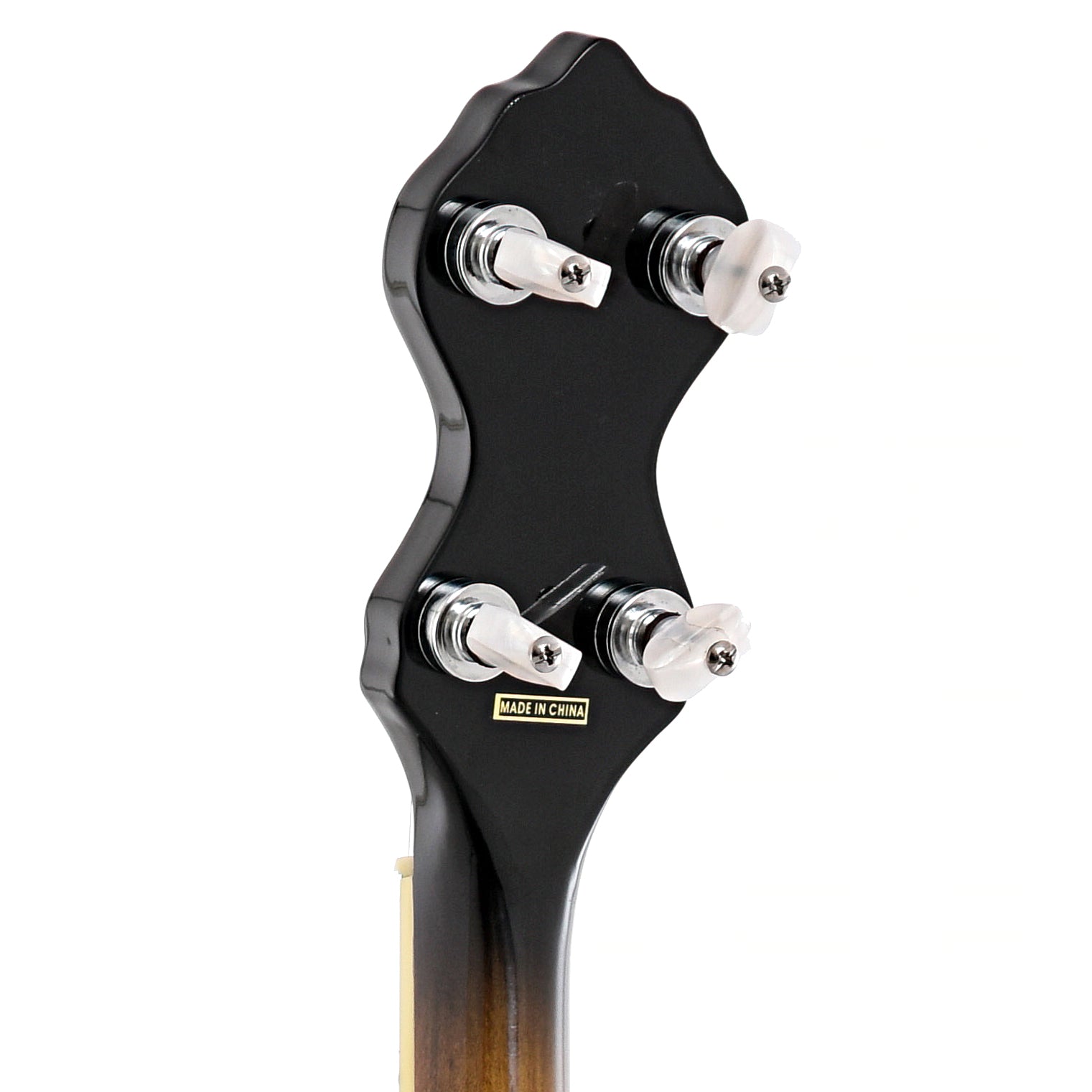 Back headstock of Gold Tone WL-250 Whyte Laydie Openback Banjo
