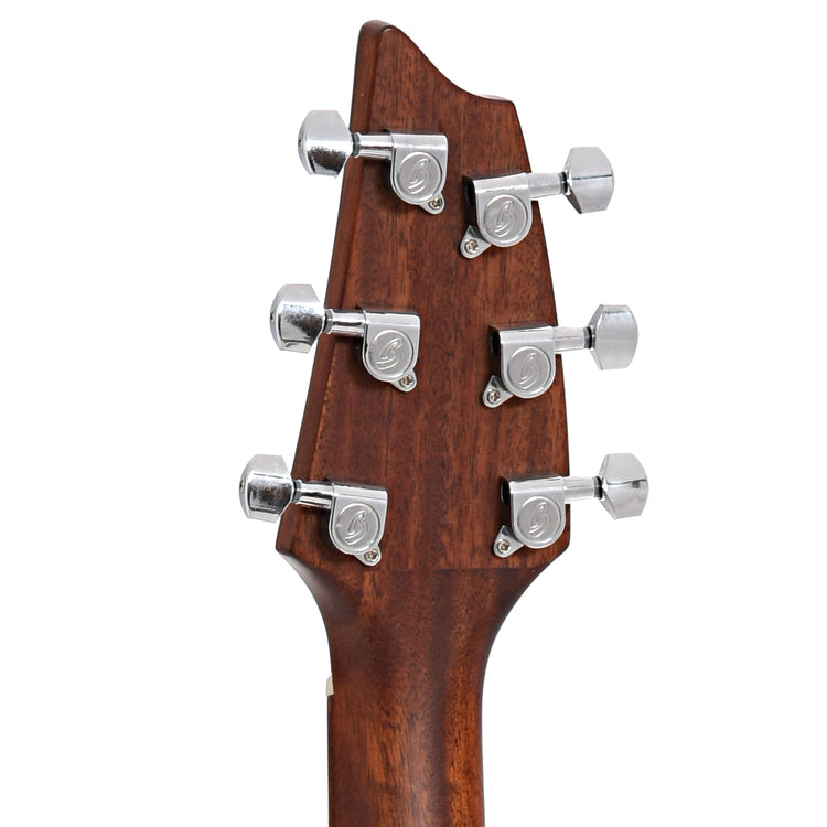 Back headstock of Breedlove Eco Collection Discovery S Concert Edgeburst CE European-African
