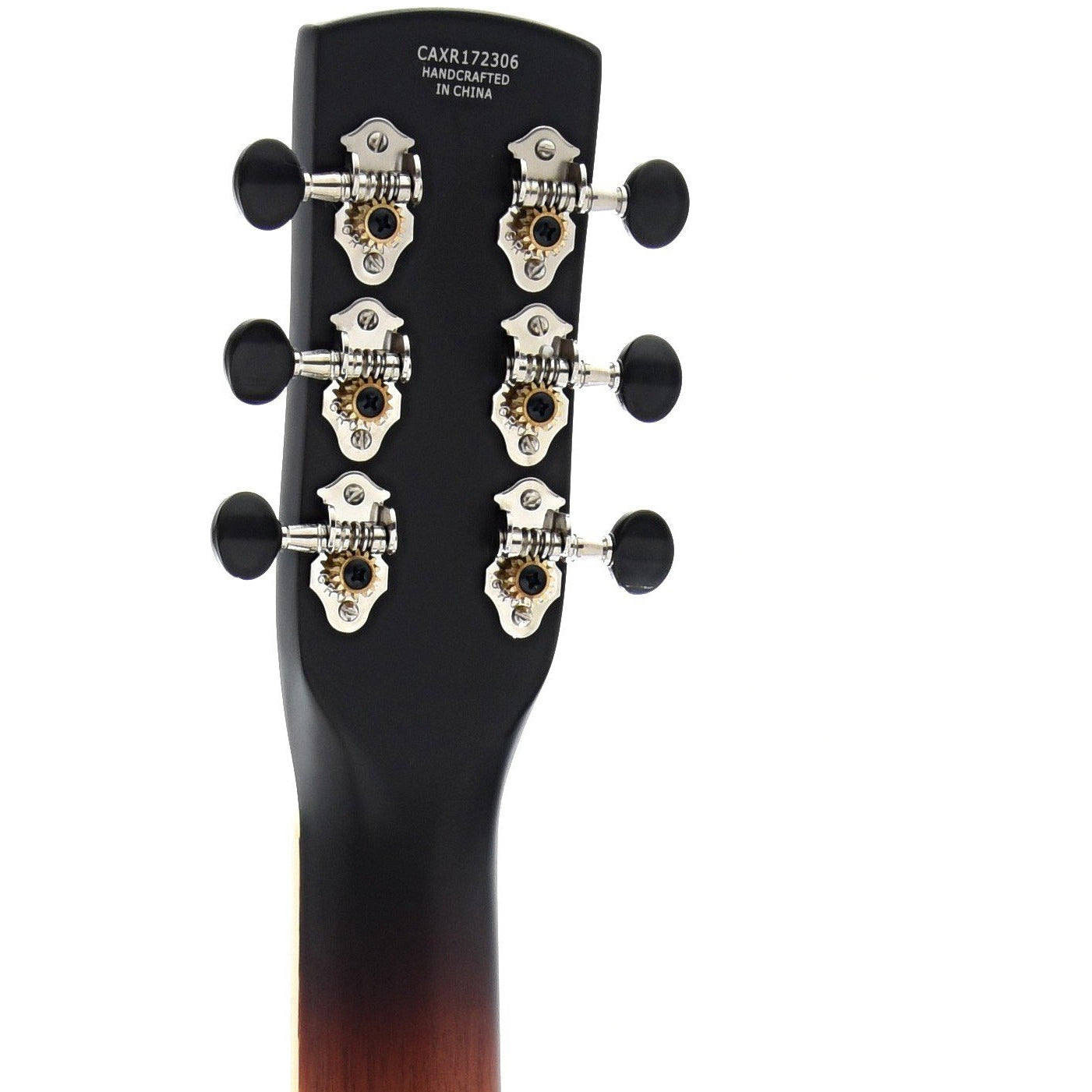 Back Headstock of Gretsch Ampli-Sonic G9240 Alligator Roundneck Resonator Guitar