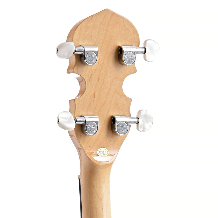 Back Headstock of Gold Tone CC-100 Cripple Creek Openback Banjo
