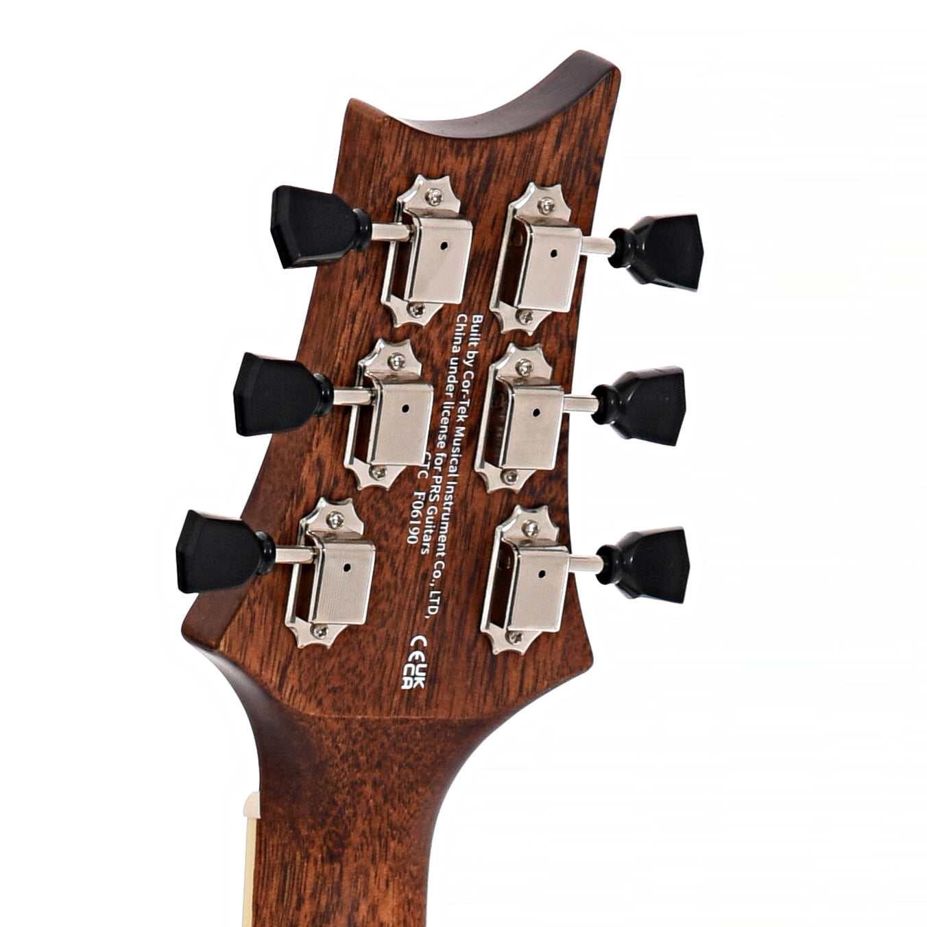 Back headstock of PRS SE P20E Parlor Acoustic / Electric