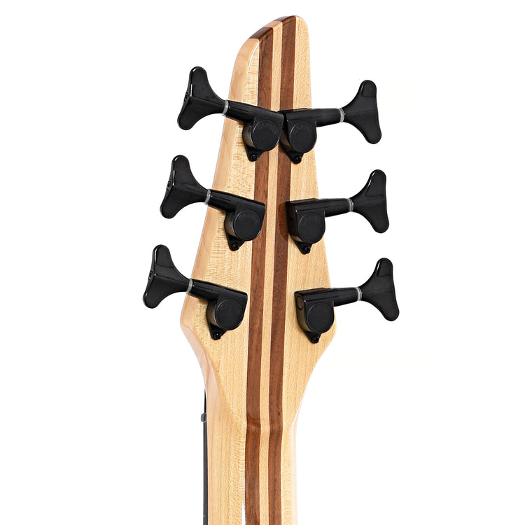 Back of headstock of Carvin LB-76 6-String Bass