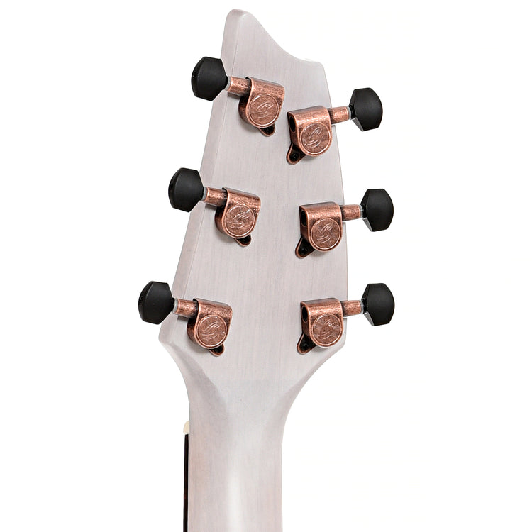 Back headstock of Breedlove Limited Edition Pursuit Exotic S Concert White Sand CE