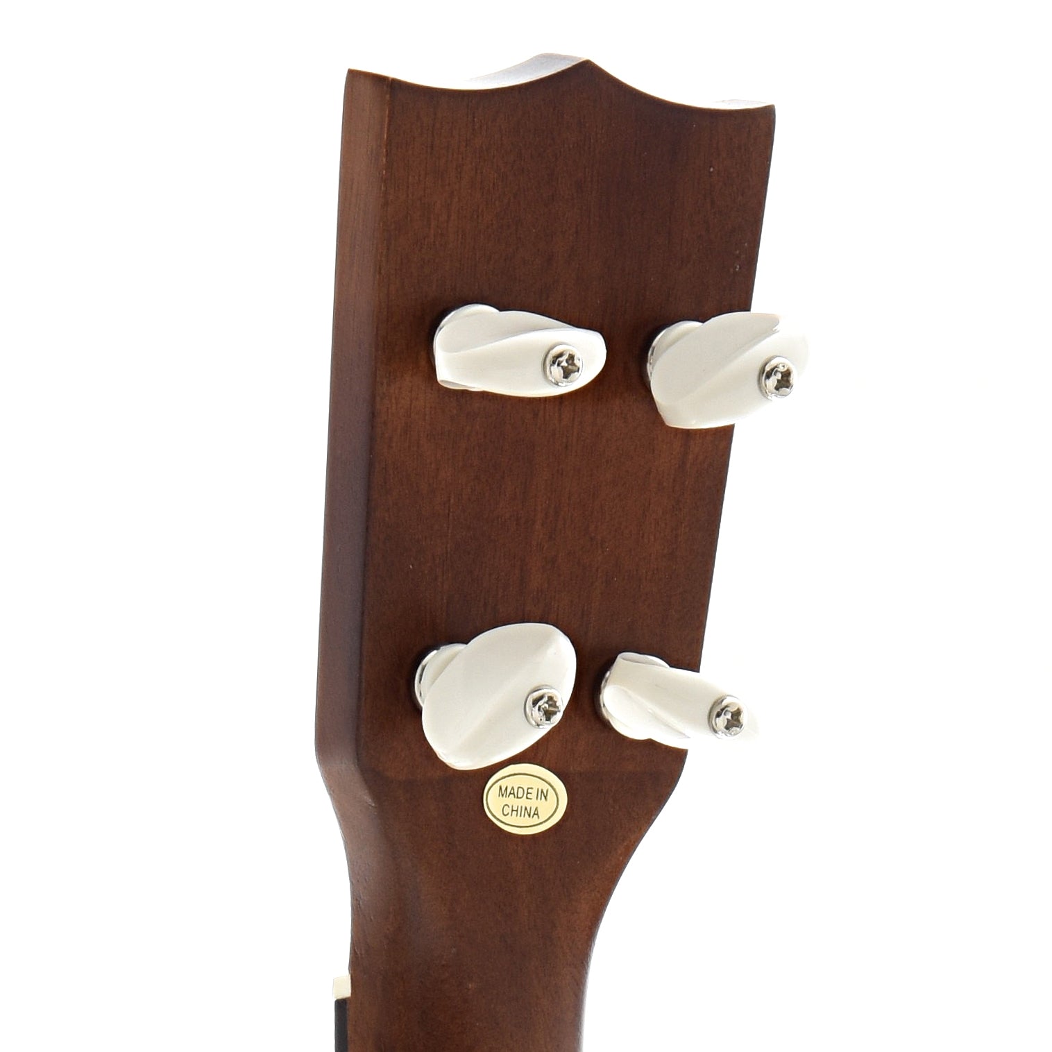 back headstock of Ohana Vintage SK-38 Premium-Grade Mahogany Soprano Ukulele