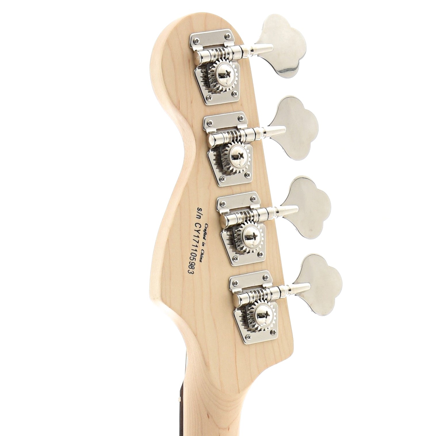 Back headstock of Squier Affinity Precision Bass PJ