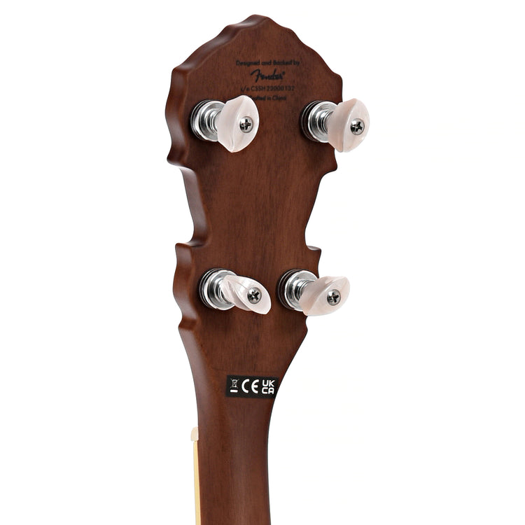 Back headstock of Fender Paramount PB-180E Open Back Banjo