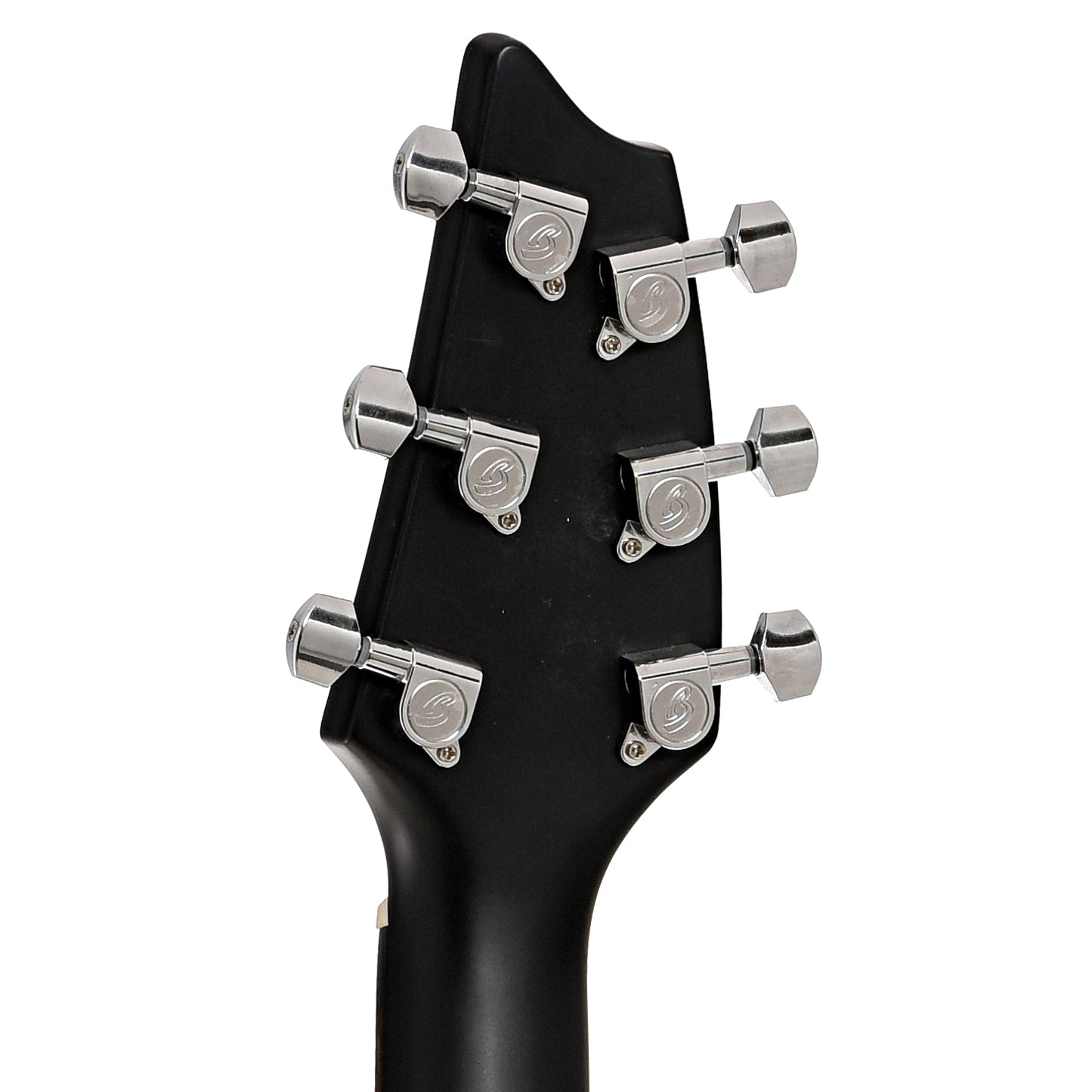 Back headstock of Breedlove Eco Collection Rainforest S Concert Orchid CE African mahogany