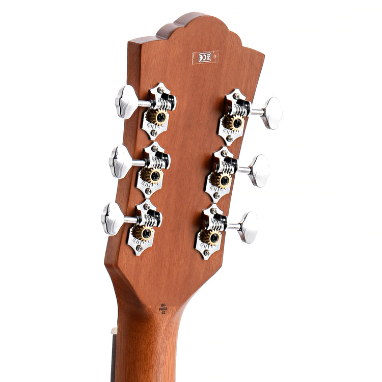 Back Headstock of Guild F-240E Archback Jumbo Acoustic Guitar