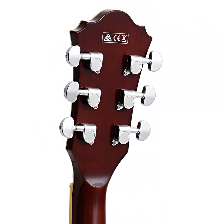 Back headstock of Ibanez Artcore AS73FM Semi-Hollowbody Guitar, Transparent Autumn Fade
