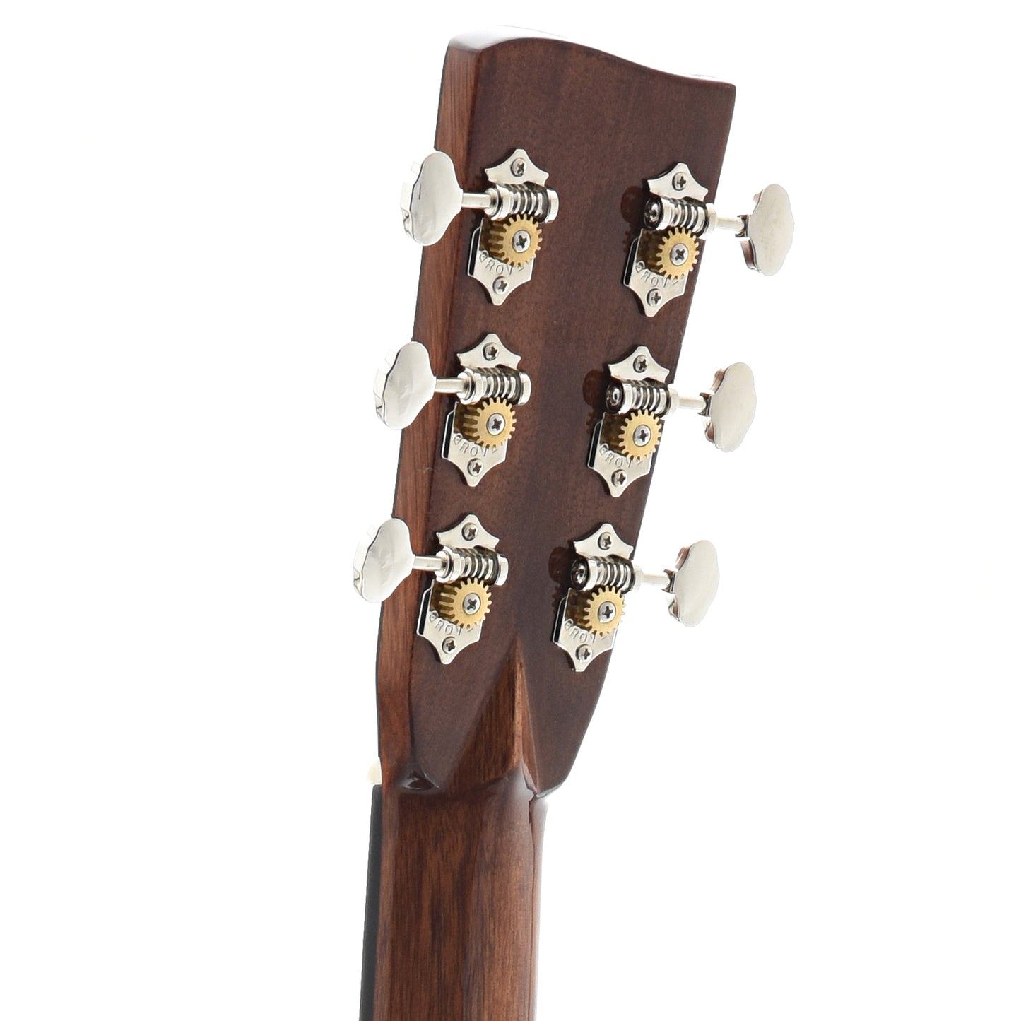 Back Headstock of Recording King RO-318 Mahogany 000 Acoustic Guitar 