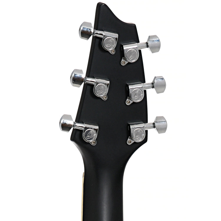 Back headstock of Breedlove Eco Collection Rainforest S Concert Night Sky CE African Mahogany