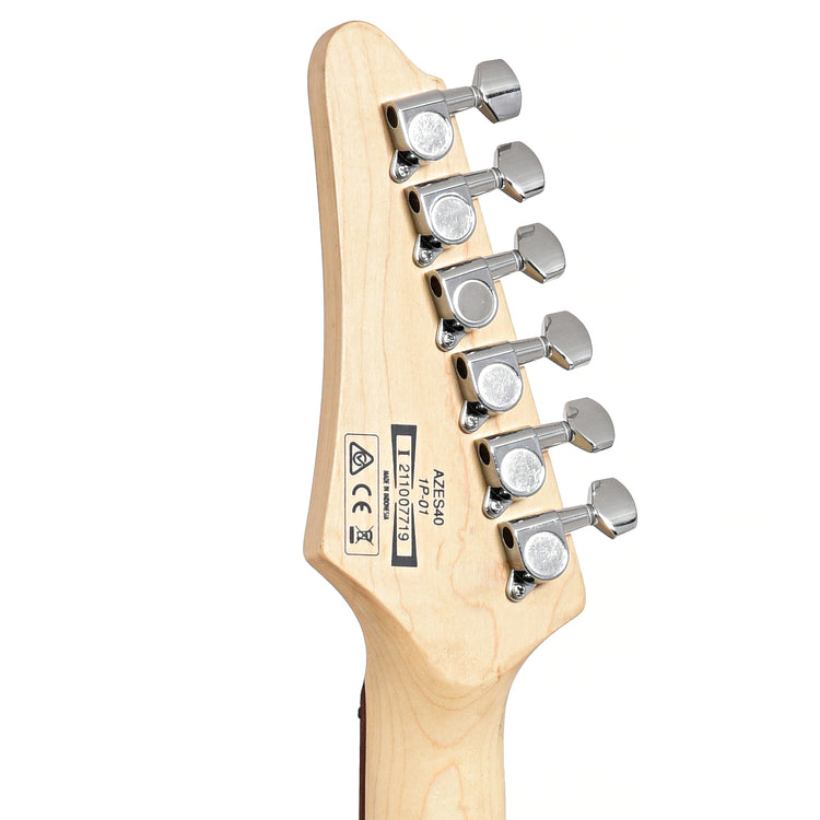 Back headstock of Ibanez AZES40 Electric Guitar